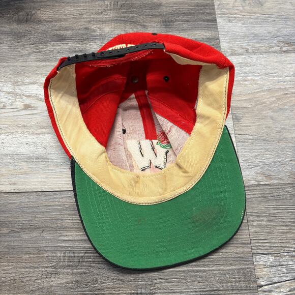 Vintage 90s Wisconsin Badgers Rose Bowl 1994 Red OS Nutmeg Big Ten Champions Hat - Picture 5 of 6